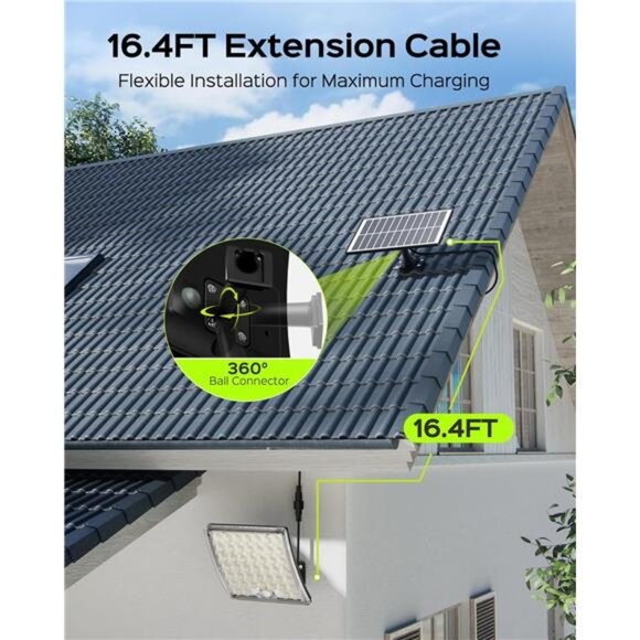 Solar Motion Sensor Lights Outdoor Waterproof Security Flood Lights 2 Pack Brigh - Picture 4 of 7